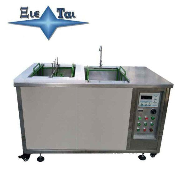 Double tank mold electrolytic ultrasonic cleaning machine