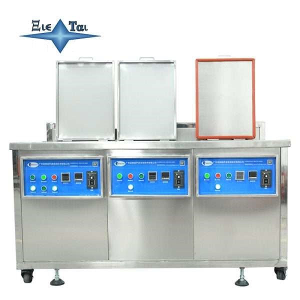 Three-tank drum ultrasonic cleaning machine