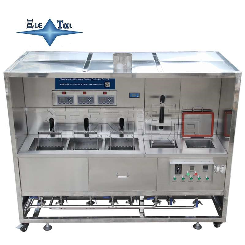 Máquina de limpieza ultrasónica de cinco ranuras de oblea de silicio semiconductor 