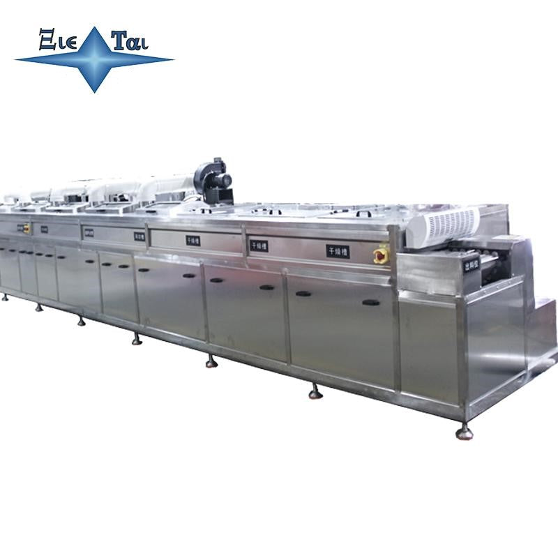 Fully automatic pass-through ultrasonic cleaning machine